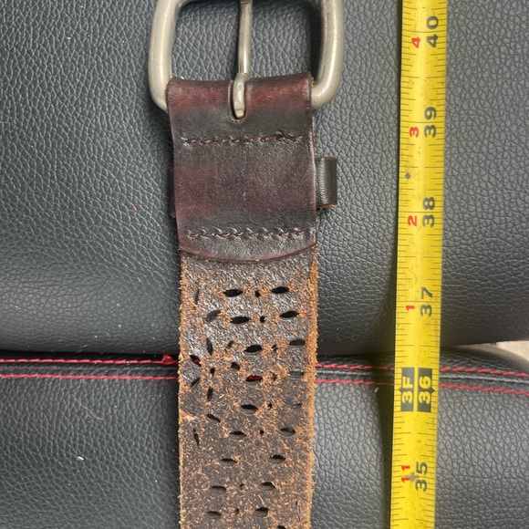 AEROPOSTALE Belt Genuine leather brown with silver buckle - Picture 5 of 7